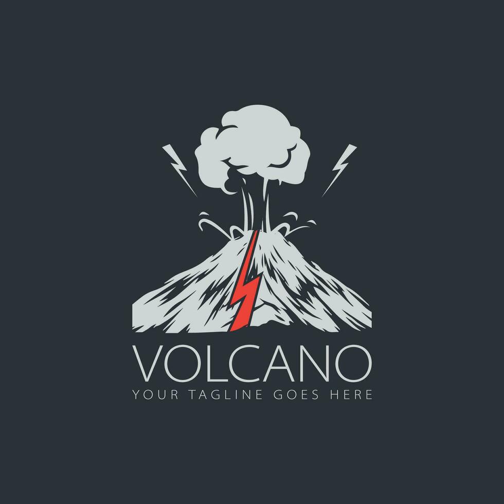 volcano logo vector