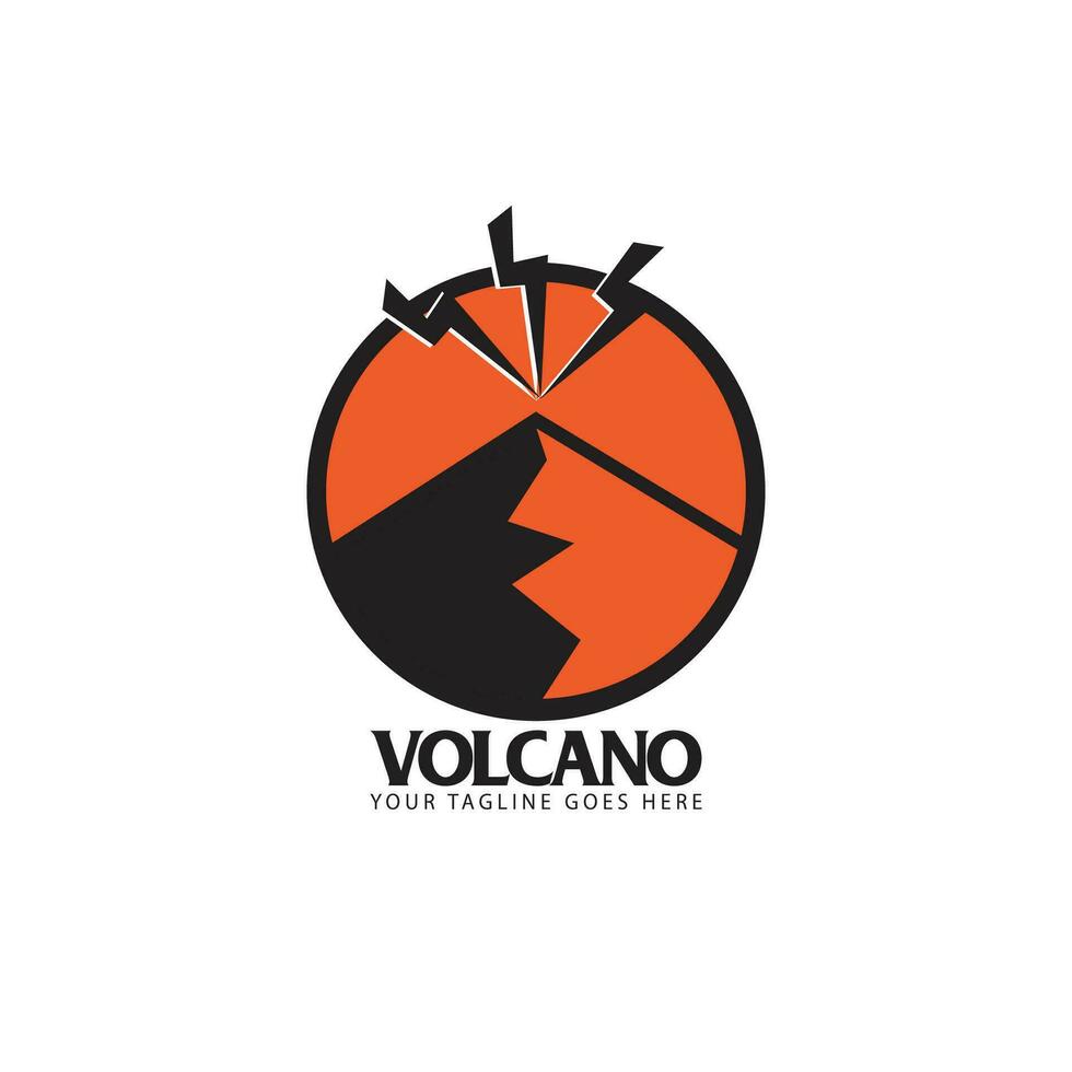 volcano logo vector