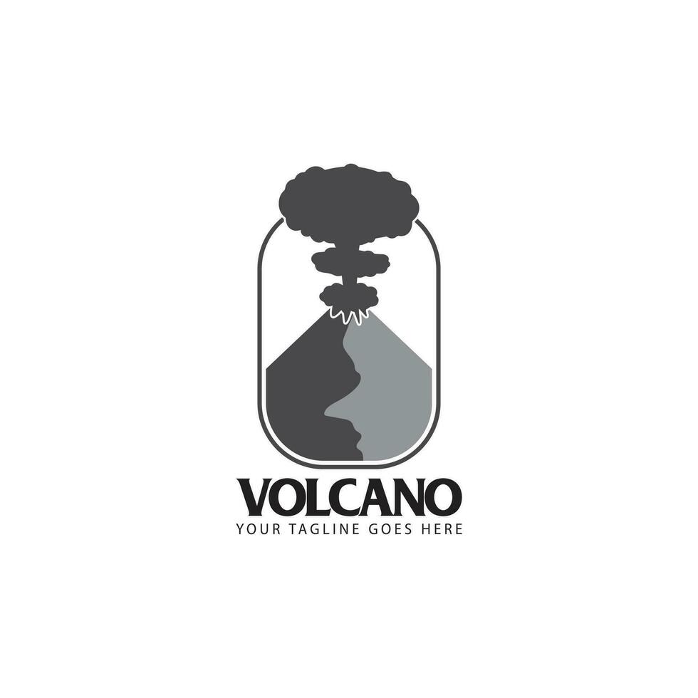 volcán logo vector