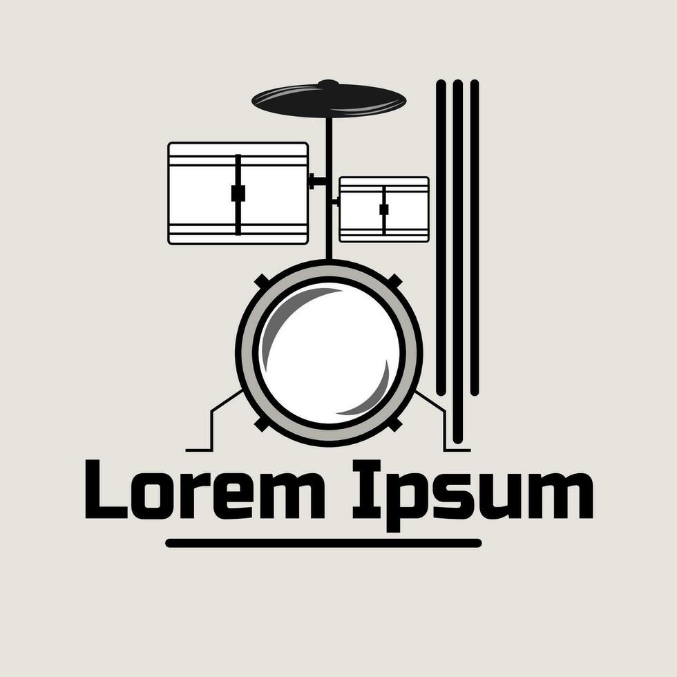 drum artwork logo vector