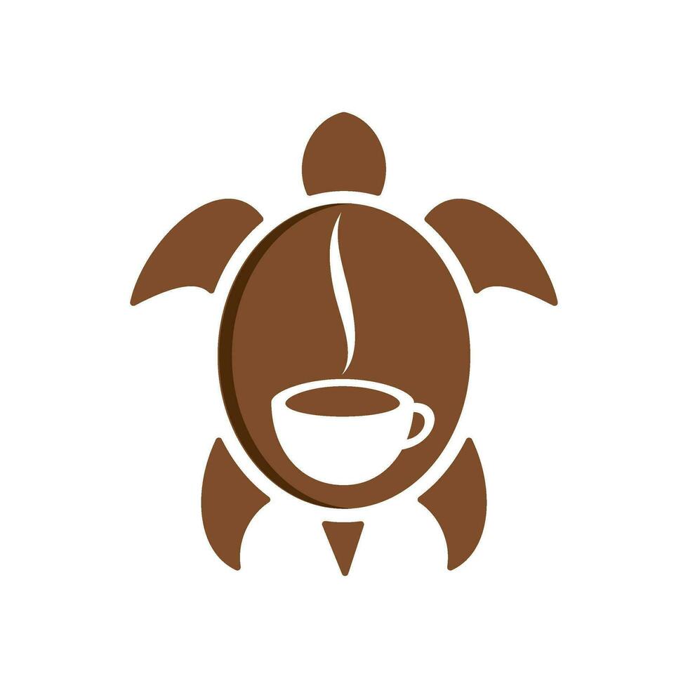 Tortuga café vector logo