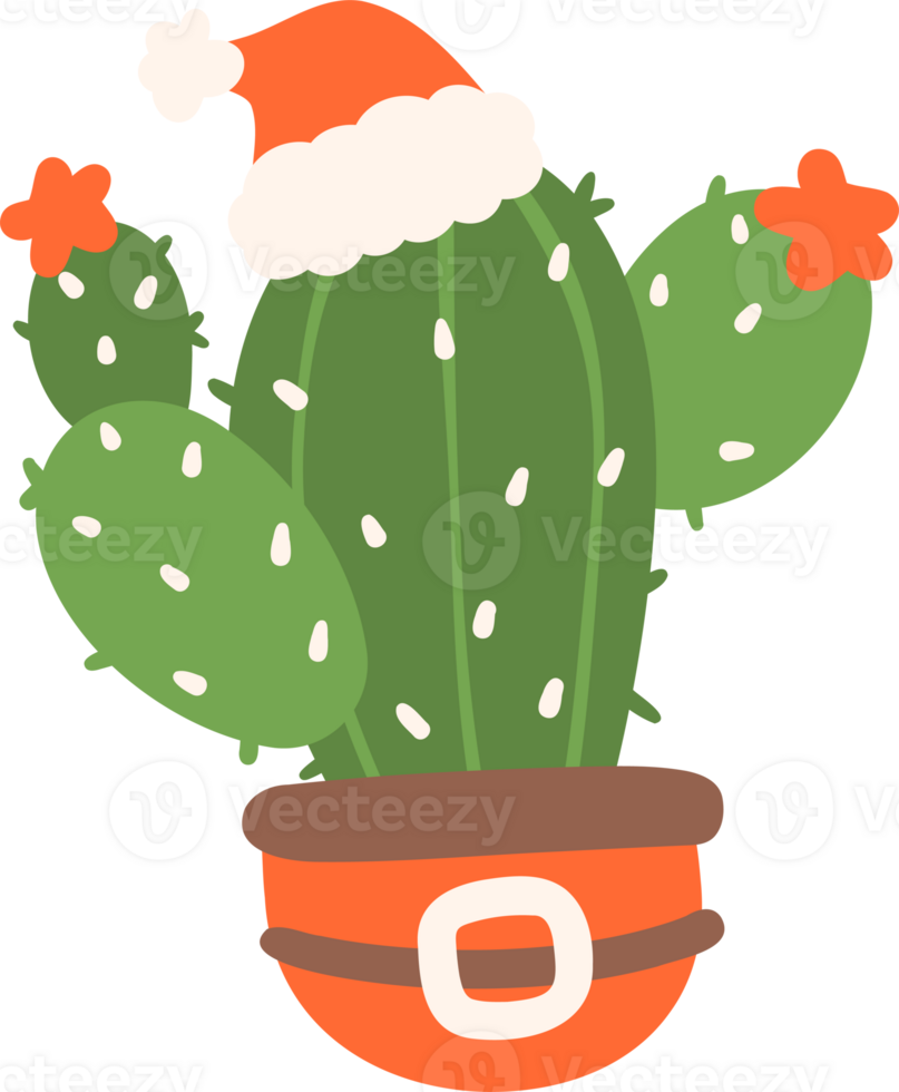 Christmas Cactus Cowboy Cartoon Drawing png