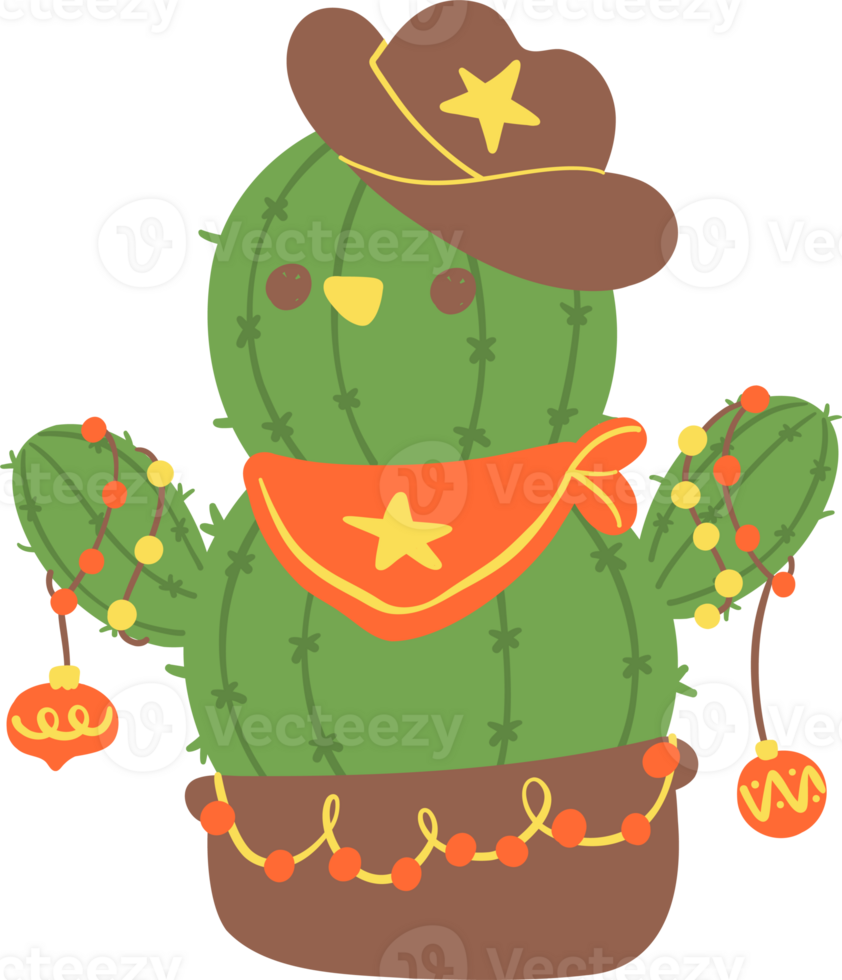 Christmas Cactus Snowman png