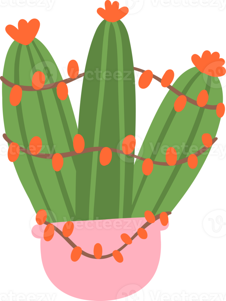 Christmas Cactus Cowboy Cartoon Drawing png