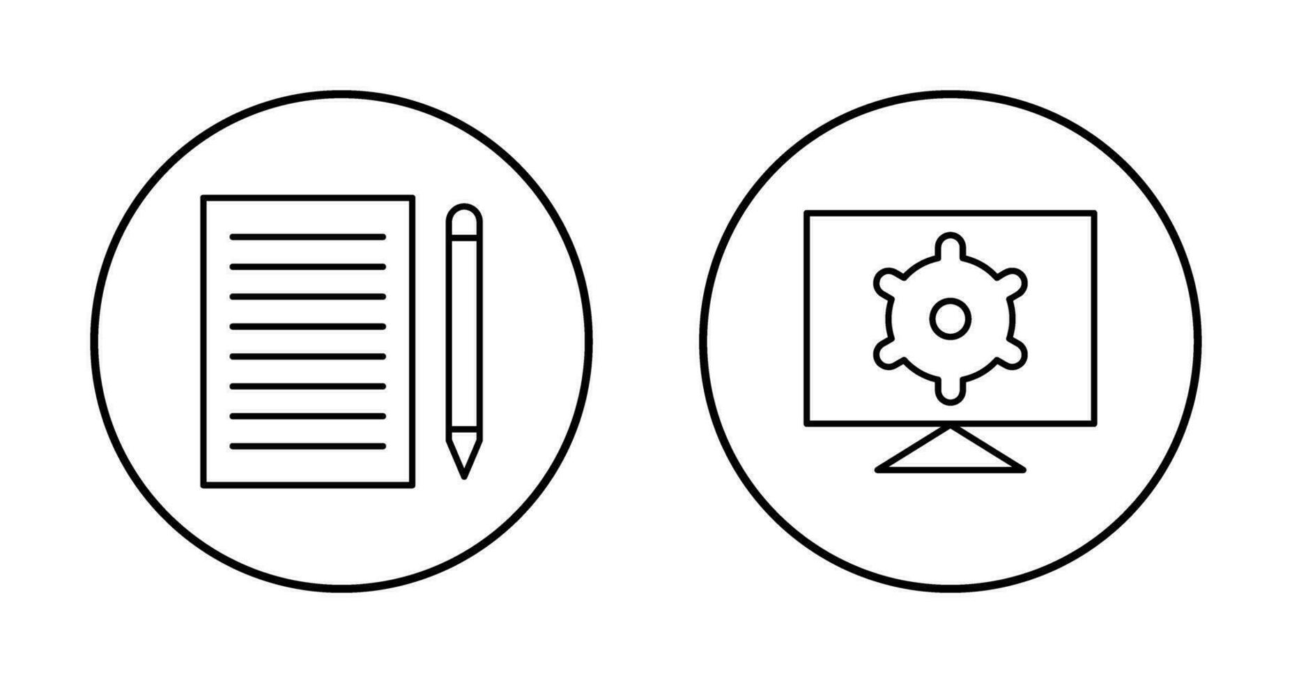 escribir realimentación y computadora ajustes icono vector