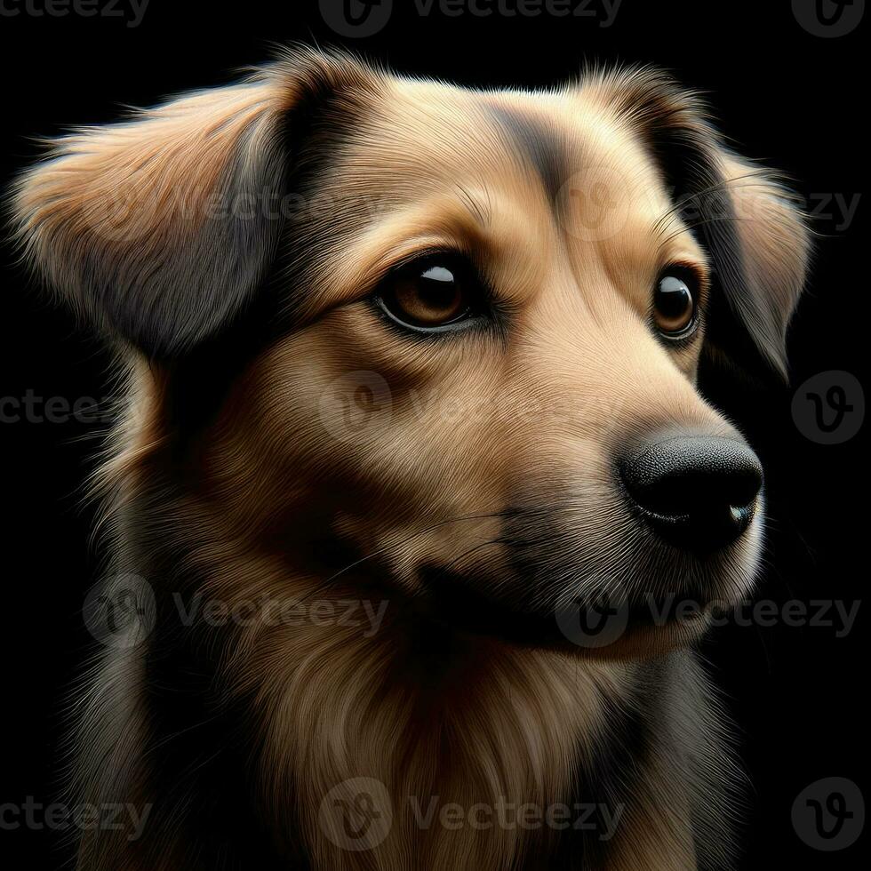 Portrait of a beautiful dog. Studio shot. photo