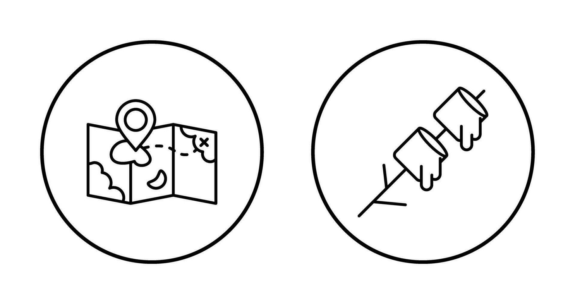 Map and Marshmallows Icon vector