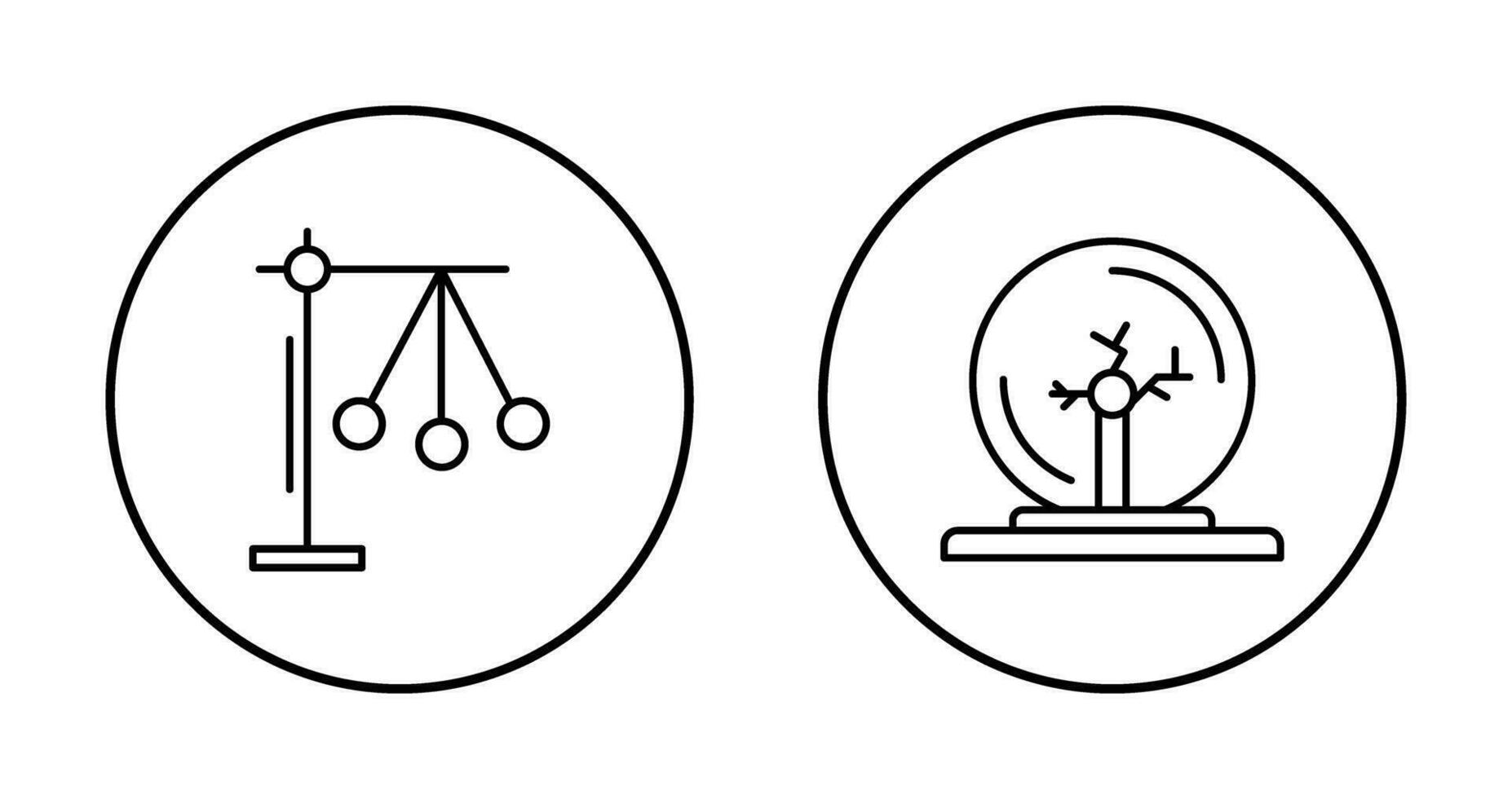 Pendulum and Plasma Ball Icon vector