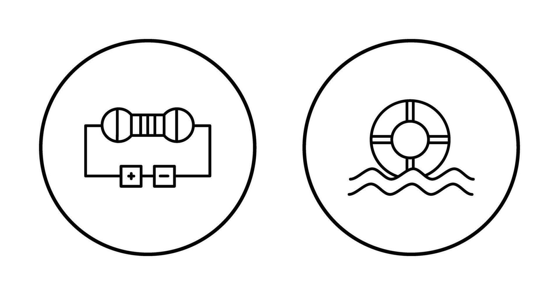 Resistor and  Float Icon vector