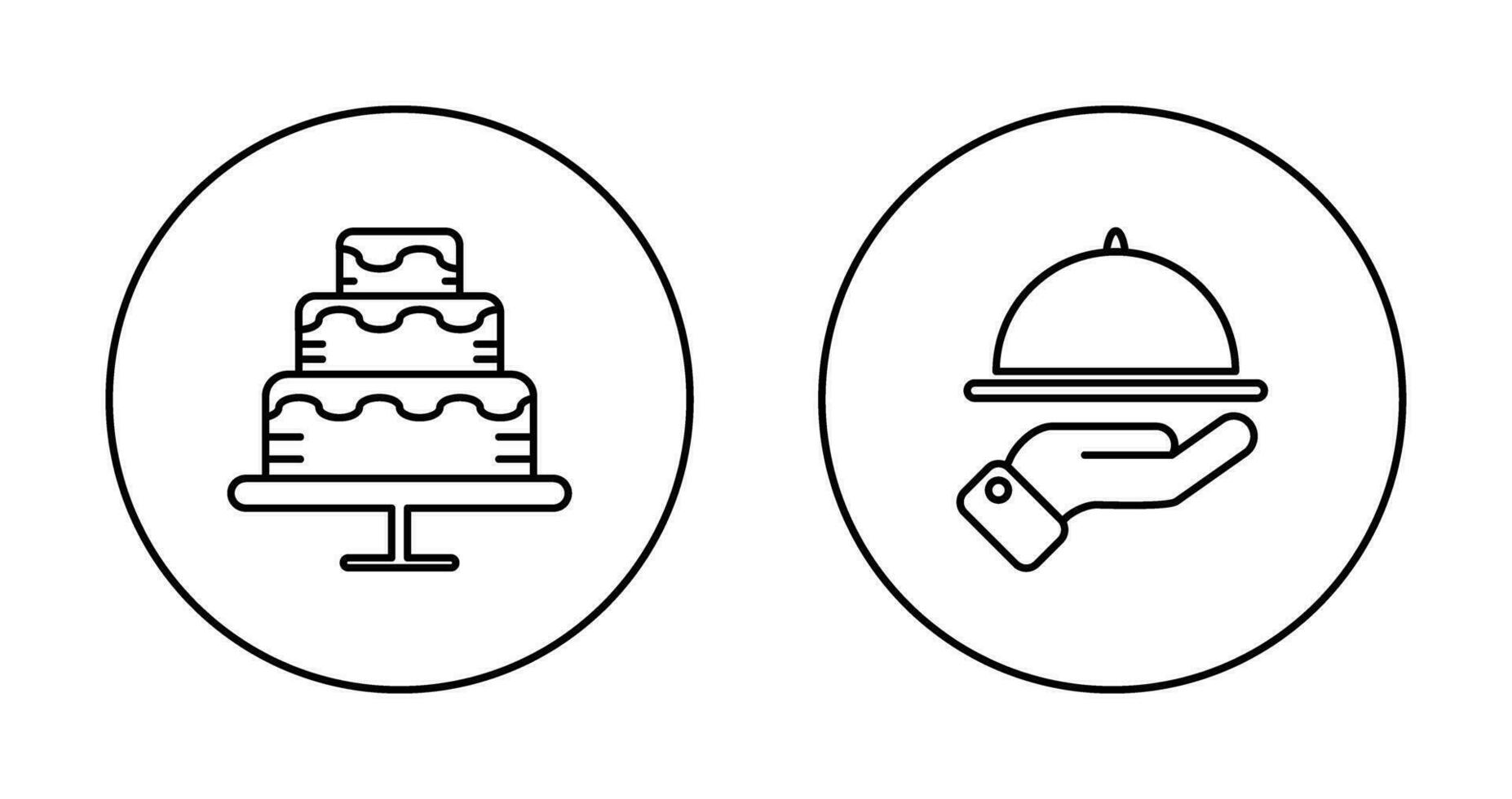 Waiter and Cake Icon vector