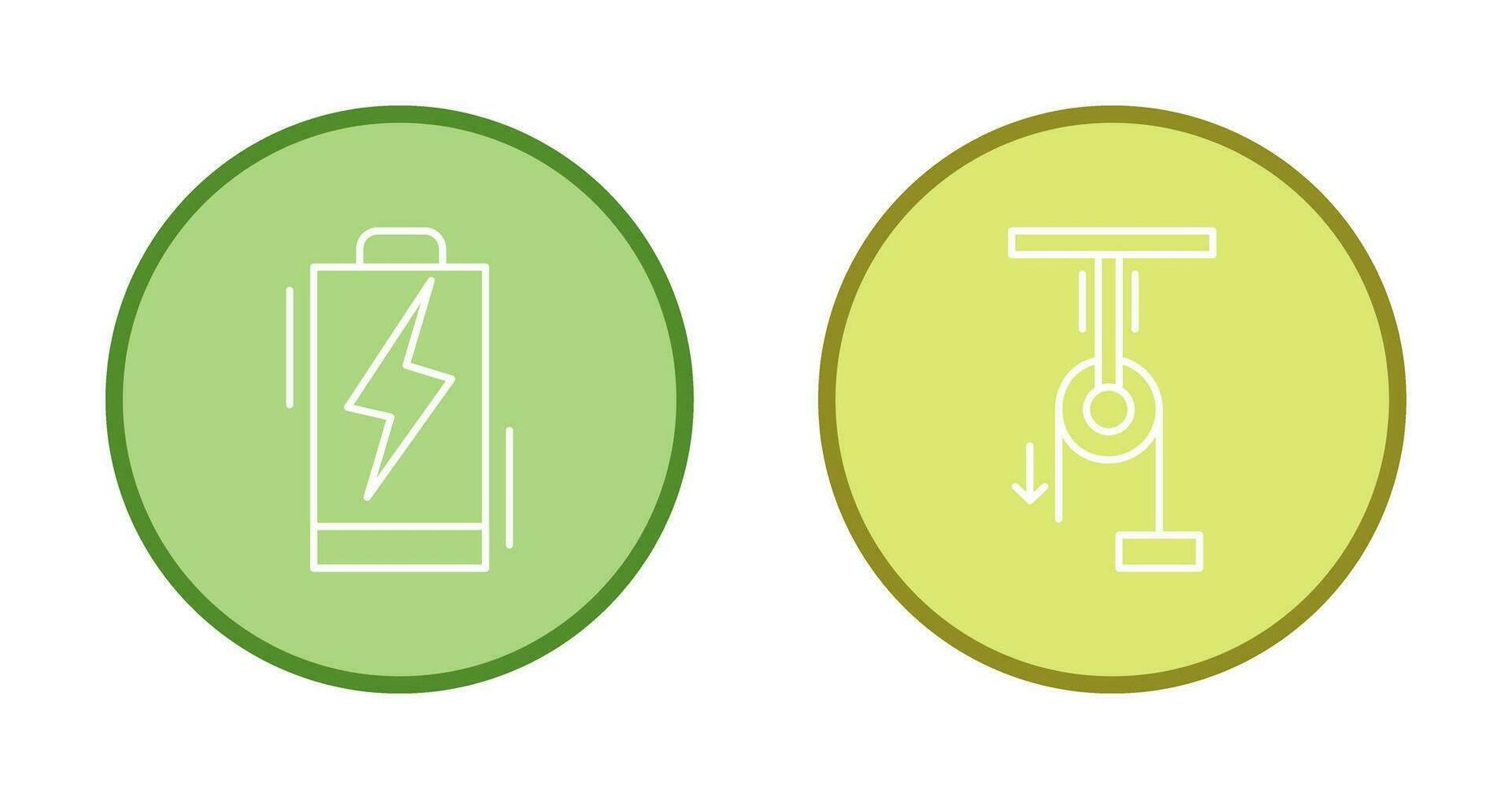 Battery and Pully Icon vector