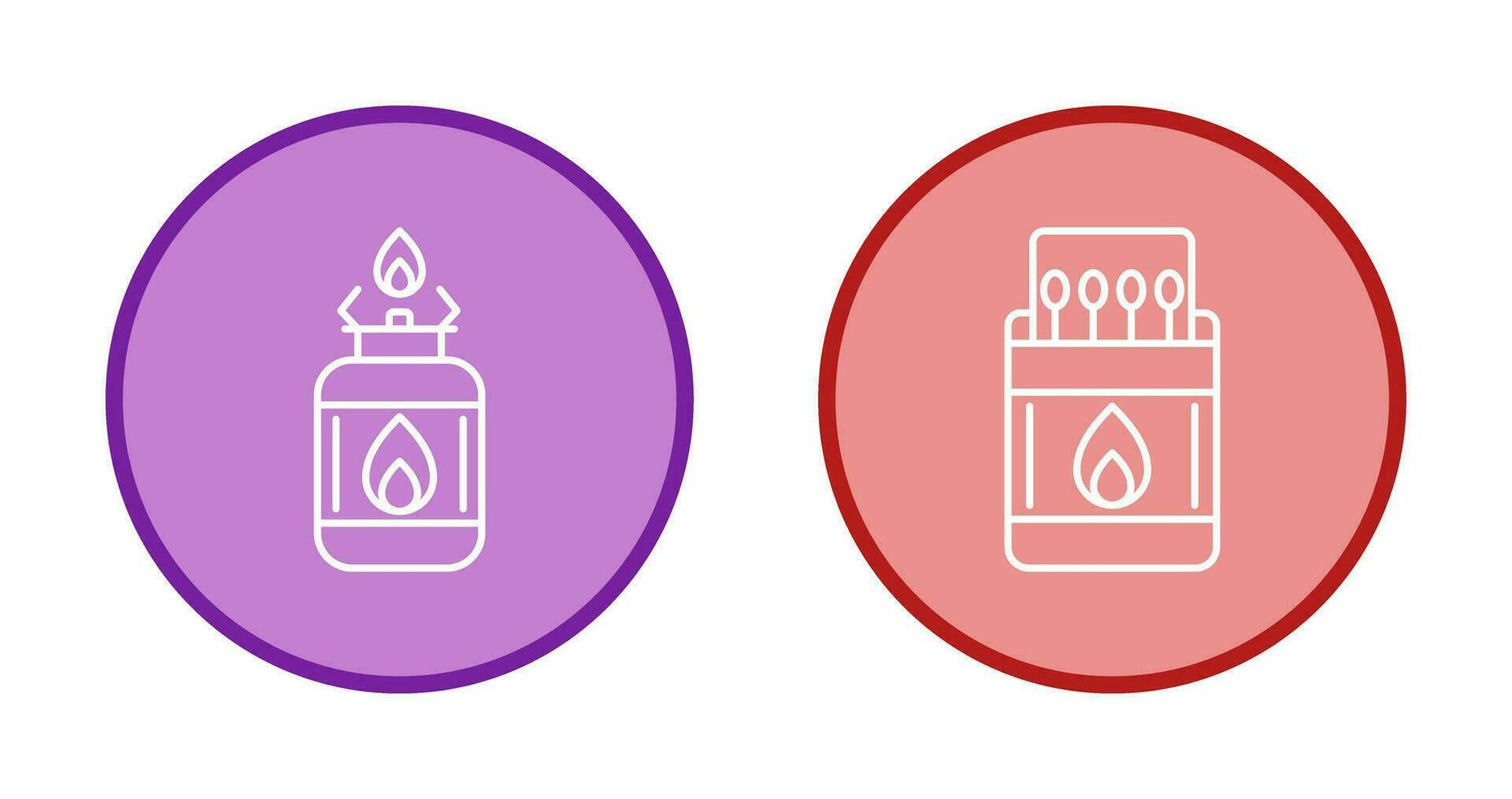 Camping Gas and Matches Icon vector