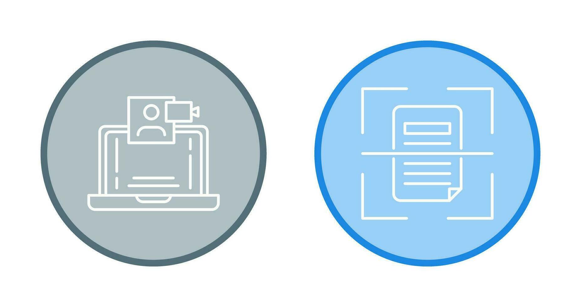 Video Call and Scan Icon vector