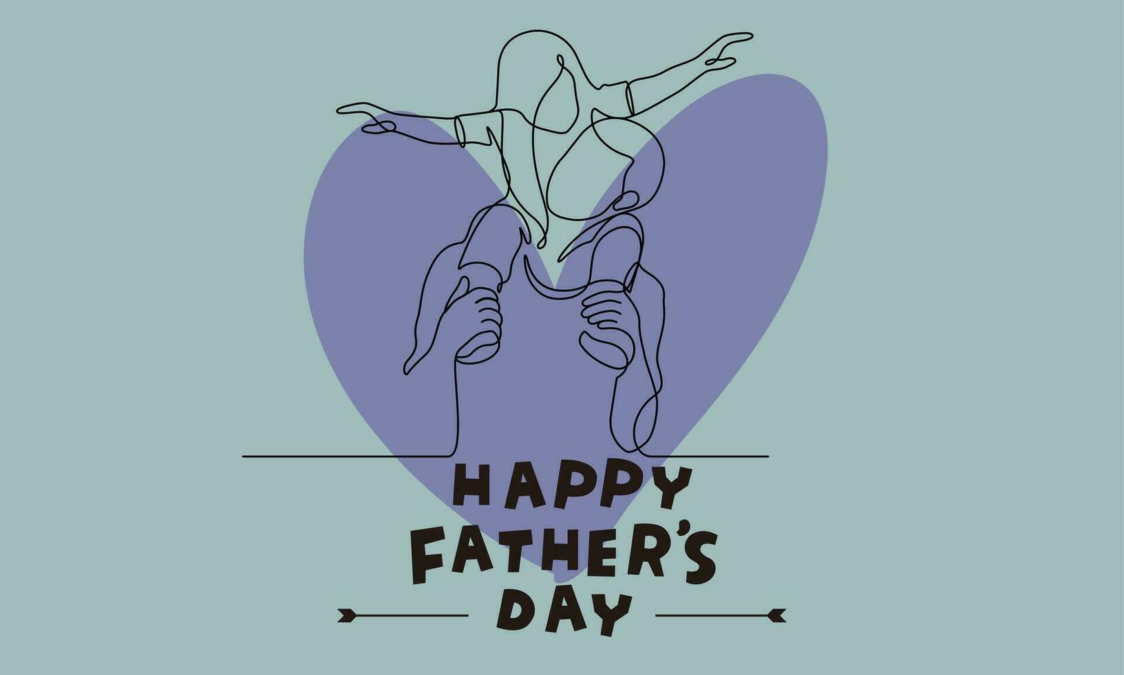 Happy Father's Day poster and banner template with cute illustration on classic background. Vector illustration for greeting card, shop, invitation.