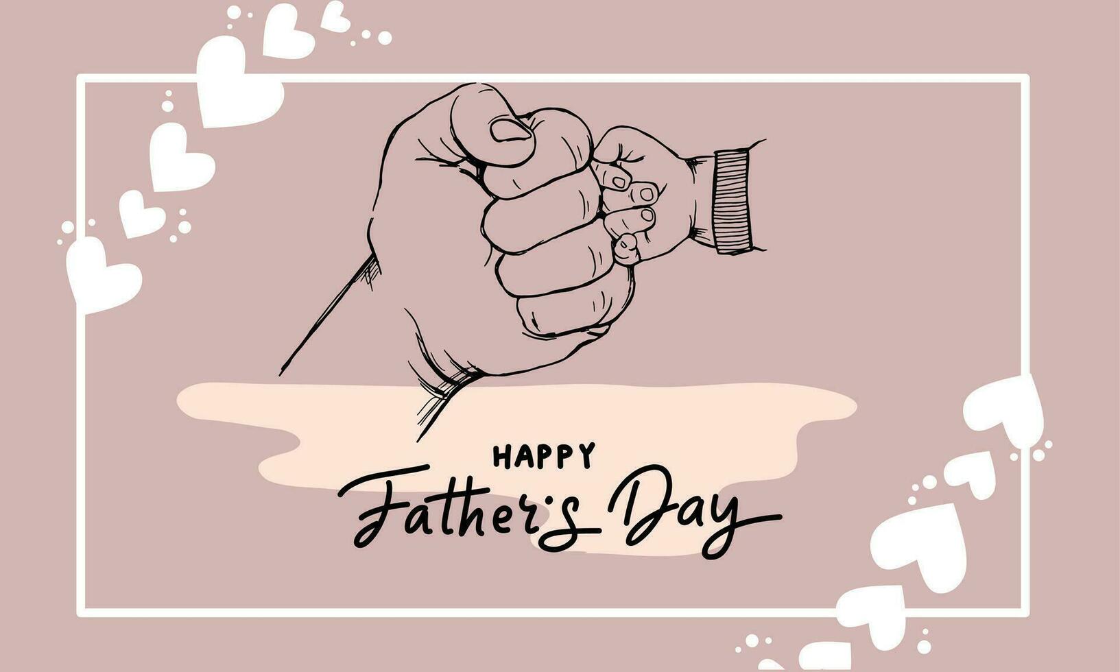 Happy Father's Day poster and banner template with cute illustration on classic background. Vector illustration for greeting card, shop, invitation.