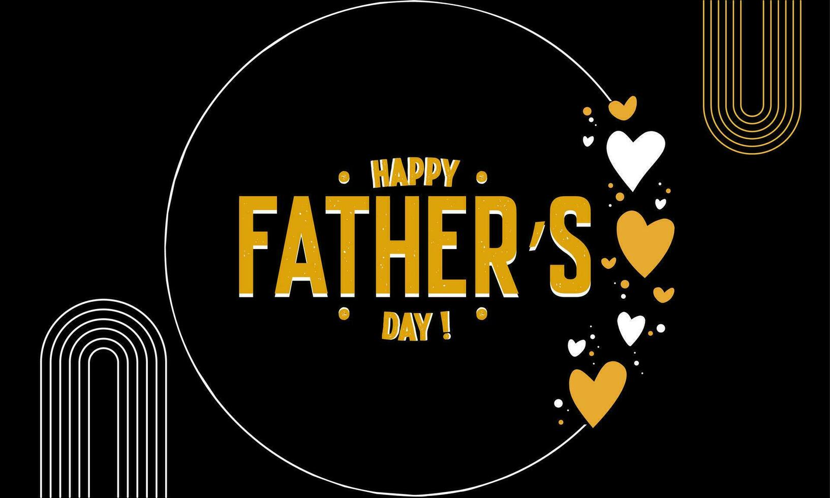 Happy Father's Day poster and banner template with cute illustration on classic background. Vector illustration for greeting card, shop, invitation.