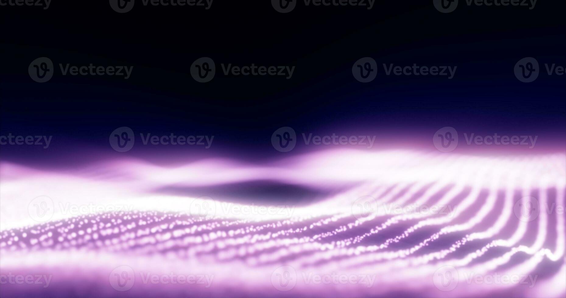 Abstract purple waves from glowing particles and lines futuristic hi-tech background photo