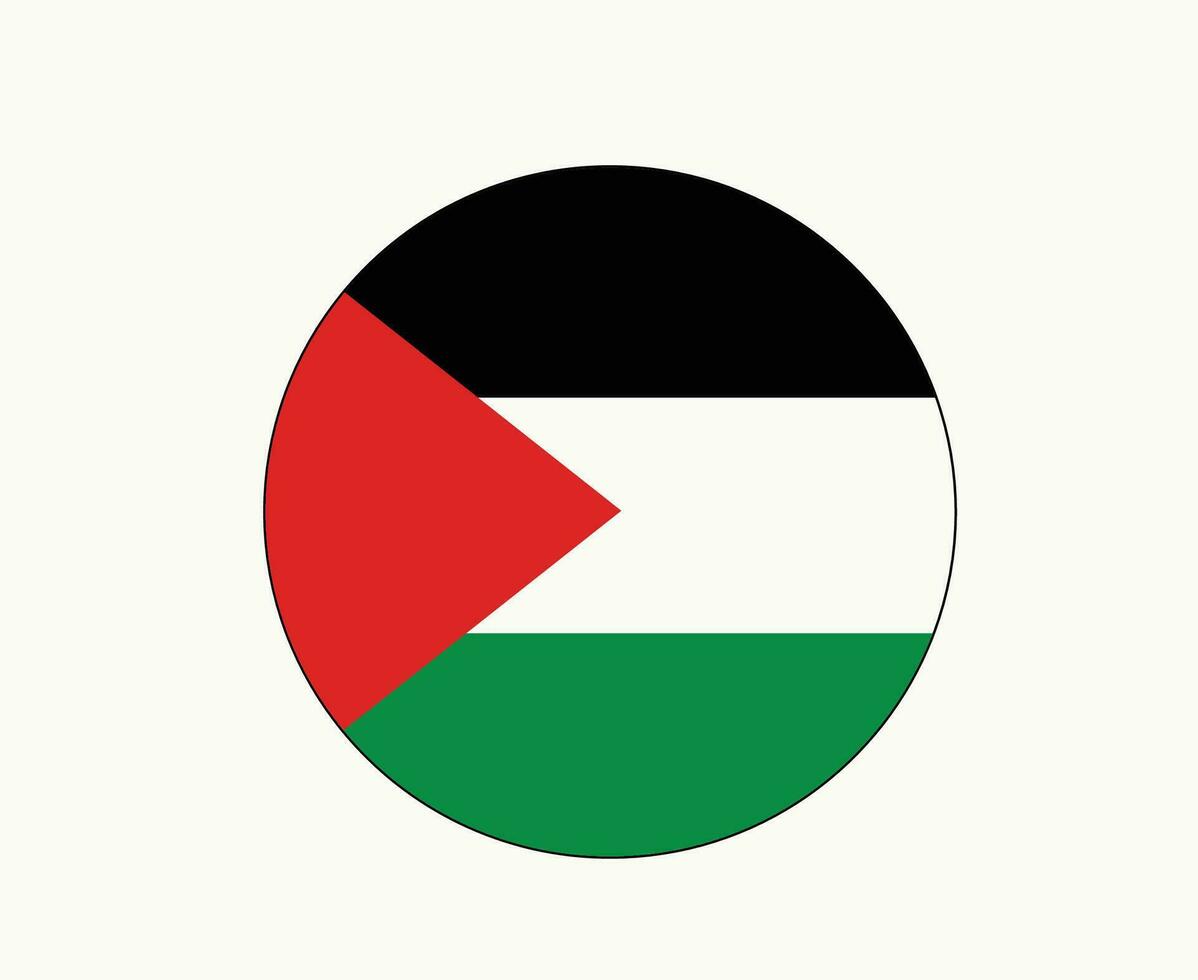 Palestine Flag Emblem Symbol Middle East country Icon Vector Illustration Abstract Design Element