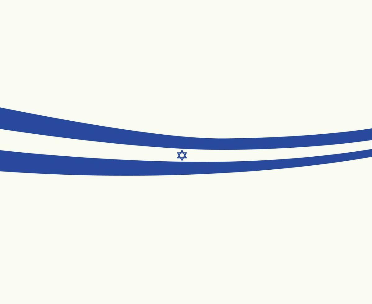 Israel cinta bandera emblema medio este país icono vector ilustración resumen diseño elemento