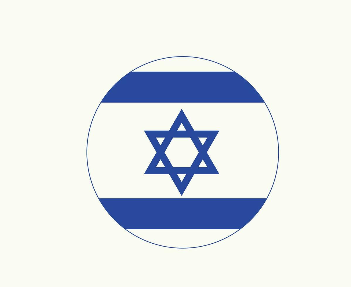 Israel Flag Emblem Symbol Middle East country Icon Vector Illustration Abstract Design Element
