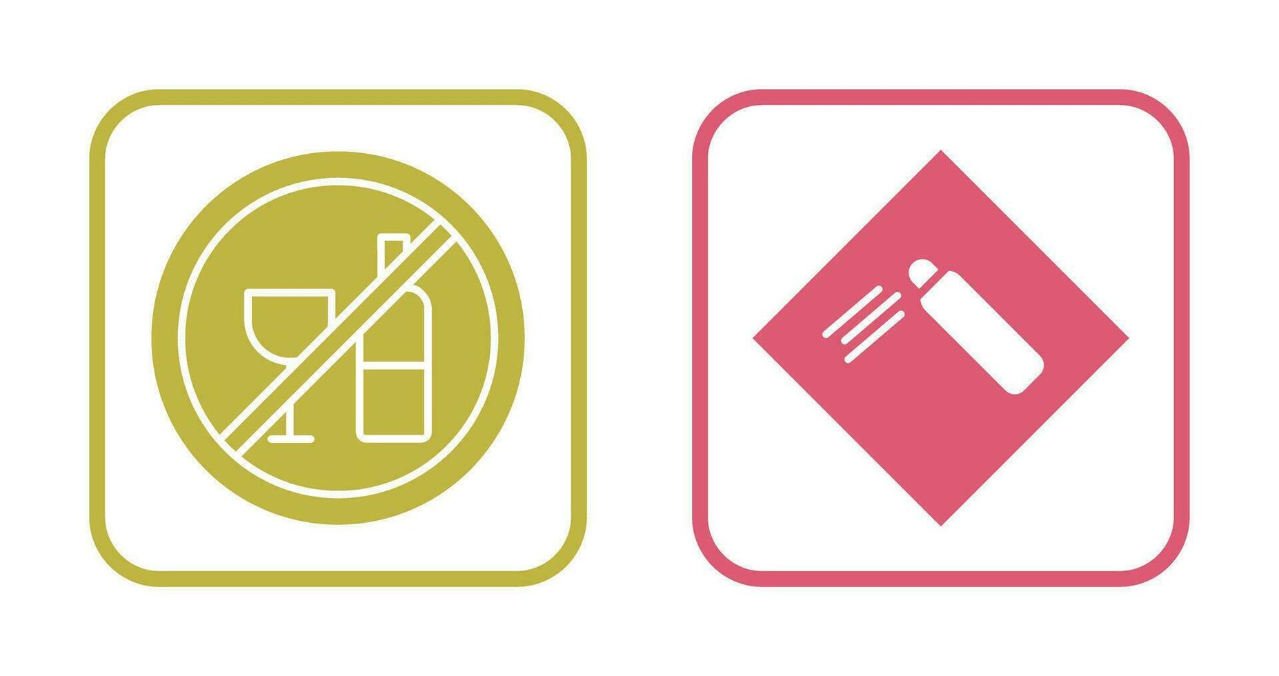 Pressurized cylinder And no drinking  Icon vector