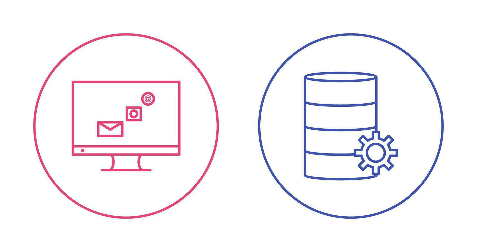 digital marketing and database management Icon vector