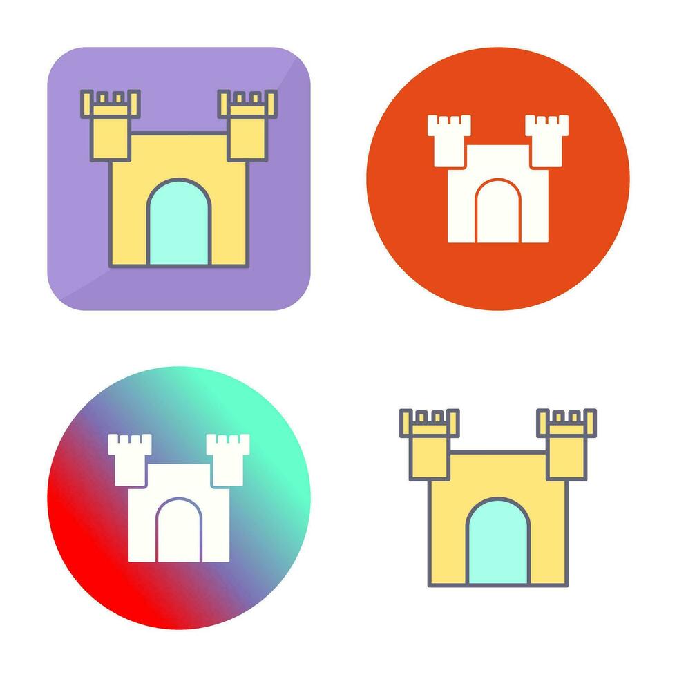 icono de vector de castillo único