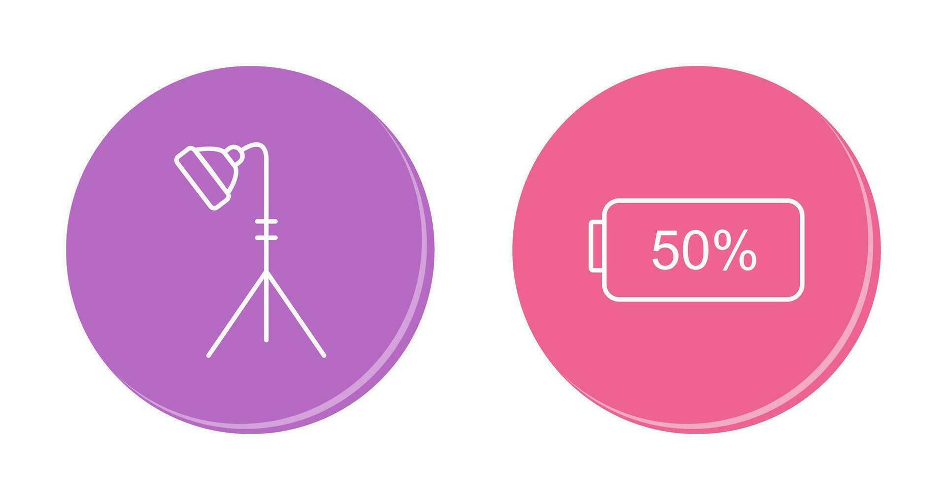 light stand and half battery Icon vector