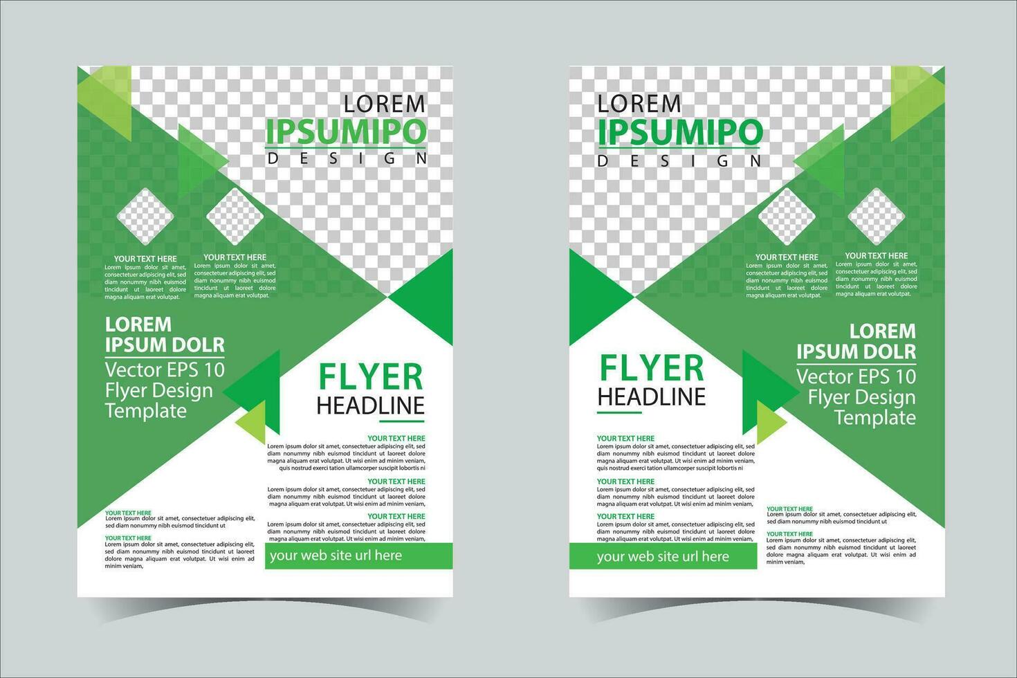 Green business annual report brochure flyer design template vector, Leaflet cover presentation abstract geometric background, modern publication poster magazine, layout in A4 size Free Vector