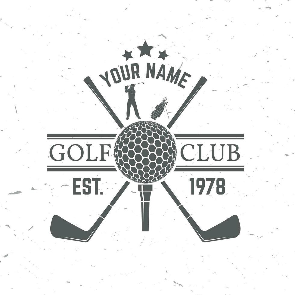 Golfing club concept with golf ball silhouette. vector