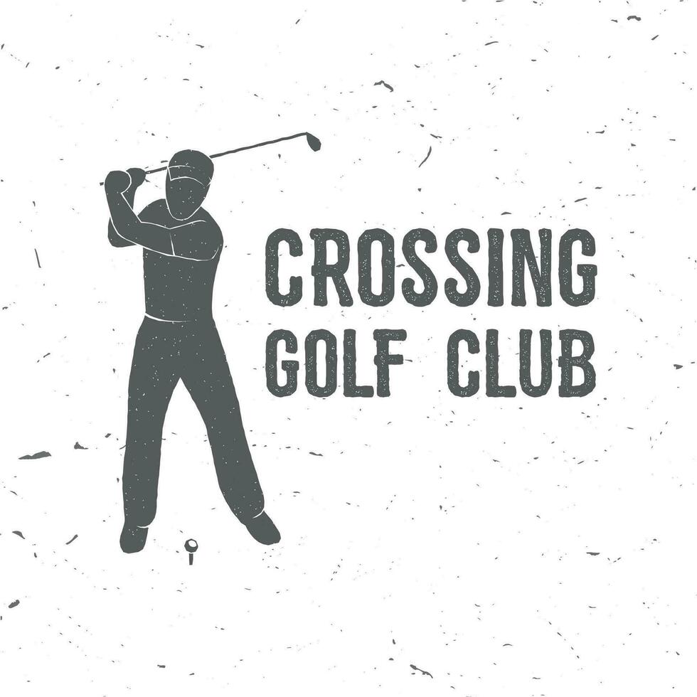 Golf club concept with golfer silhouette. vector