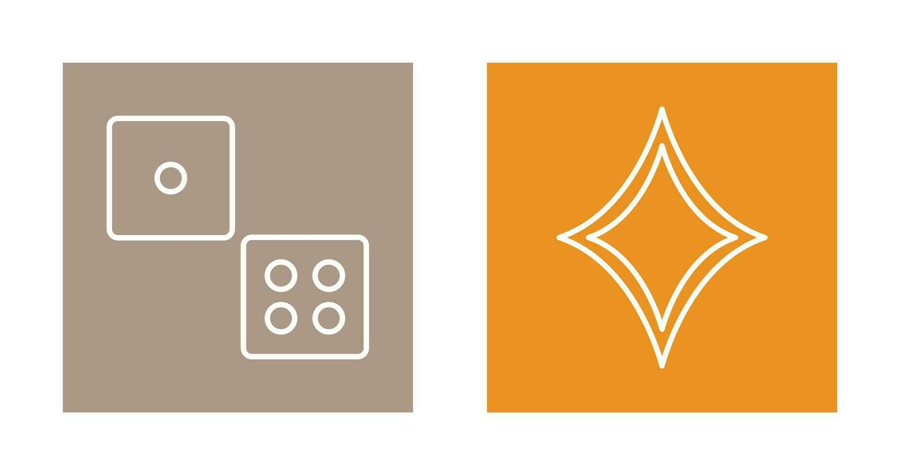 dice and diamond and  Icon vector