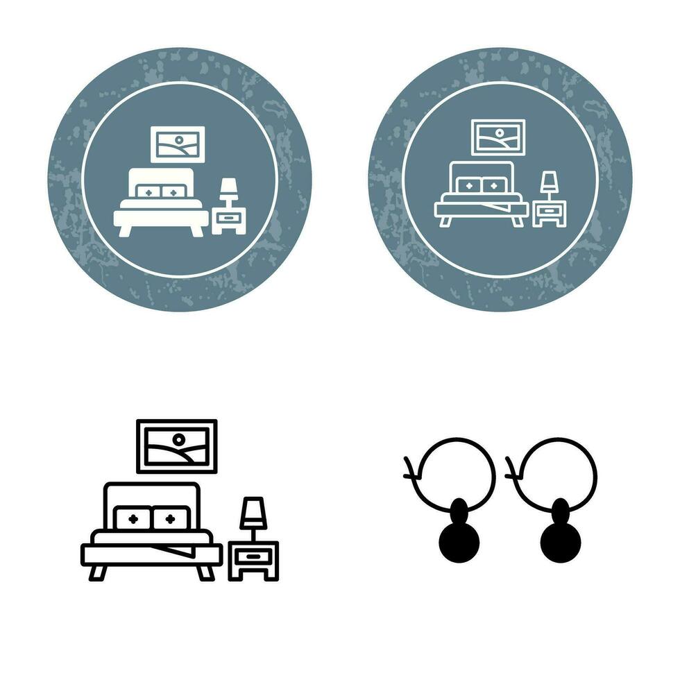 icono de vector de dormitorio