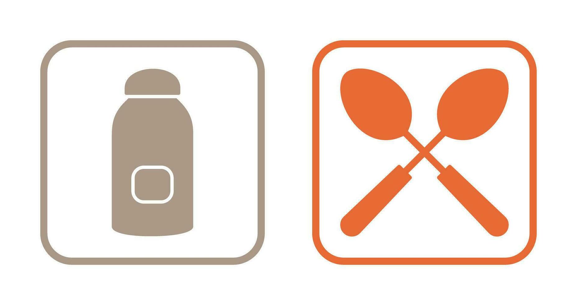 syrup and spoon Icon vector