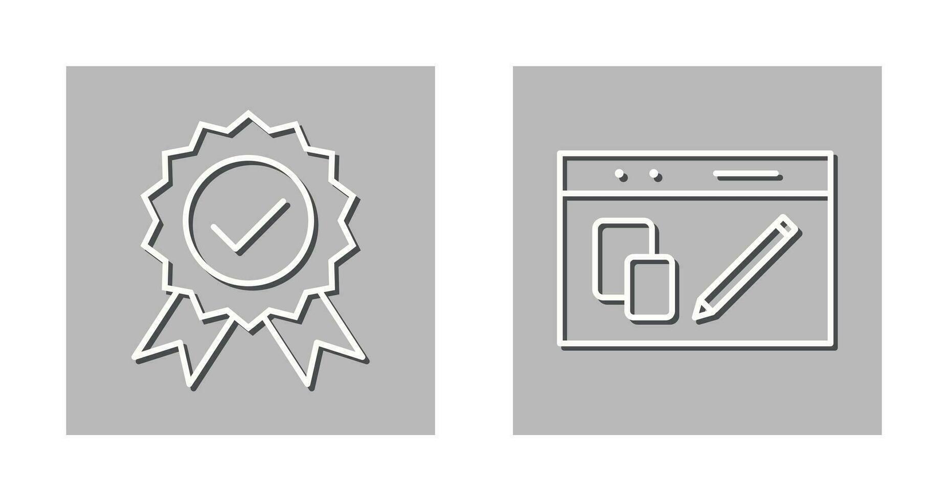 quality control and website design Icon vector