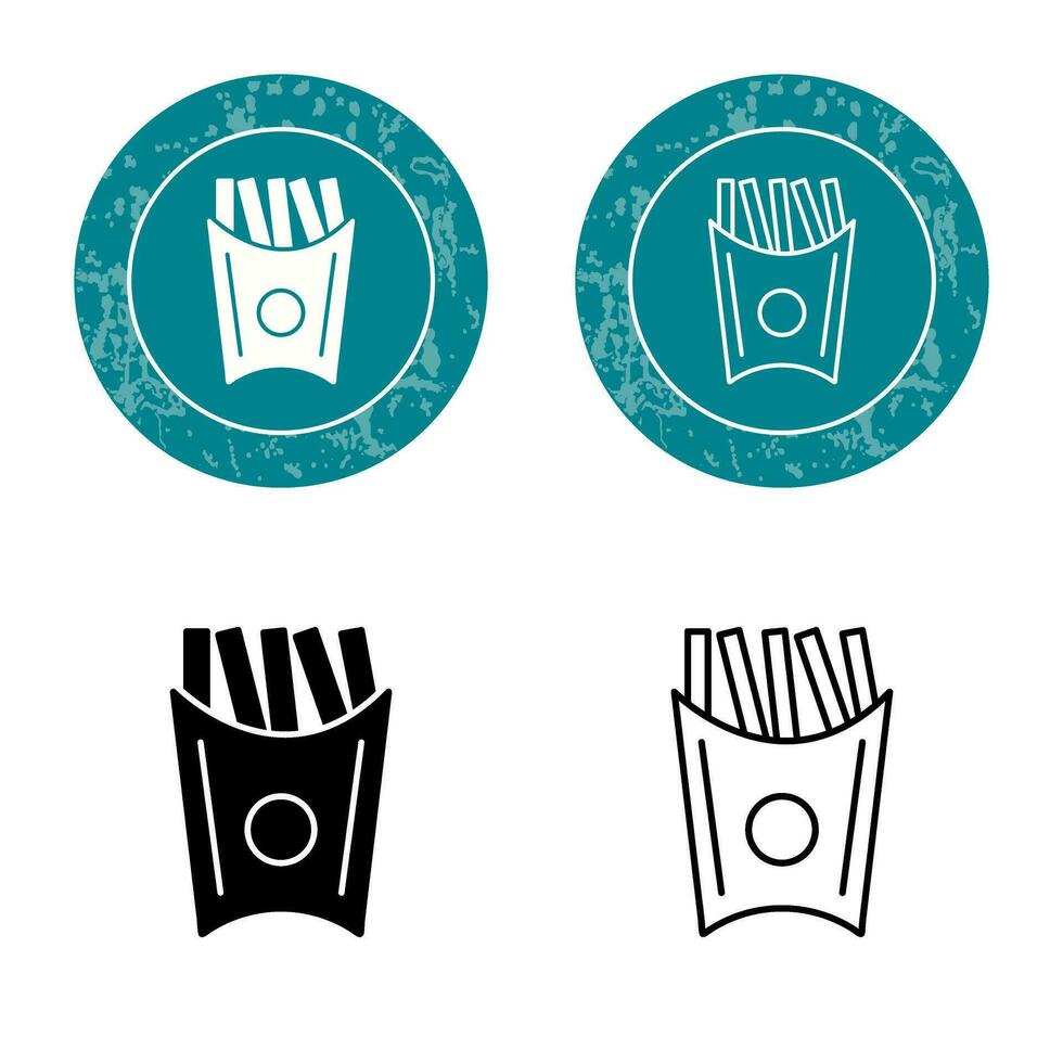 Unique French Fries Vector Icon