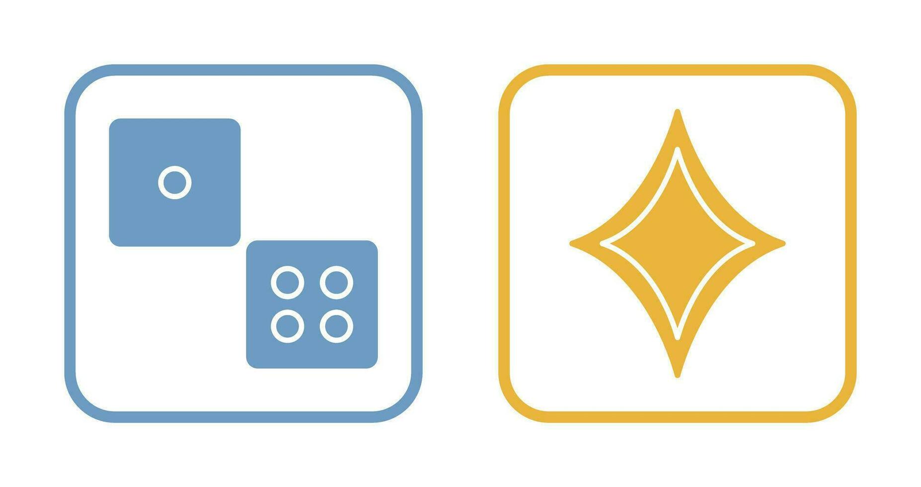 dice and diamond and  Icon vector