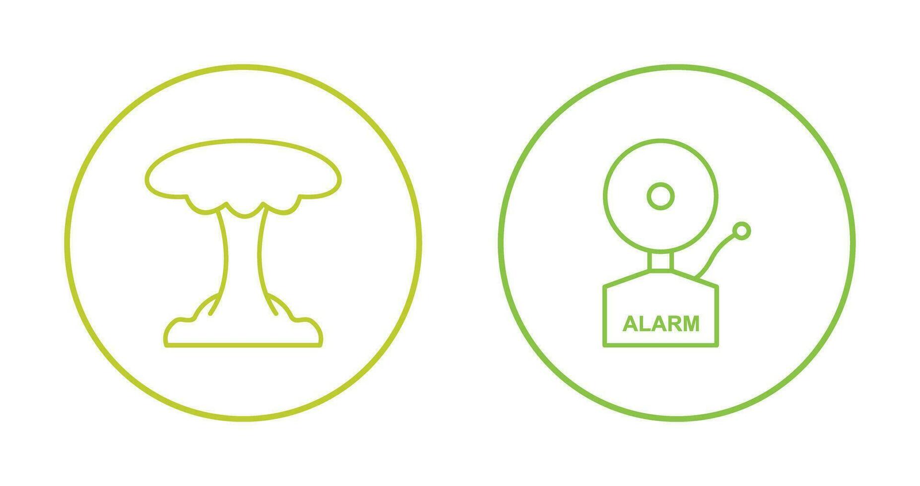 explosion and alarms Icon vector