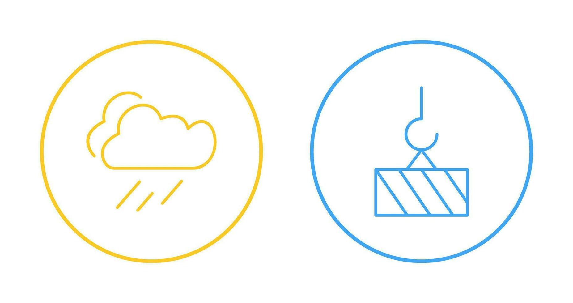 rain and heavy machinery  Icon vector
