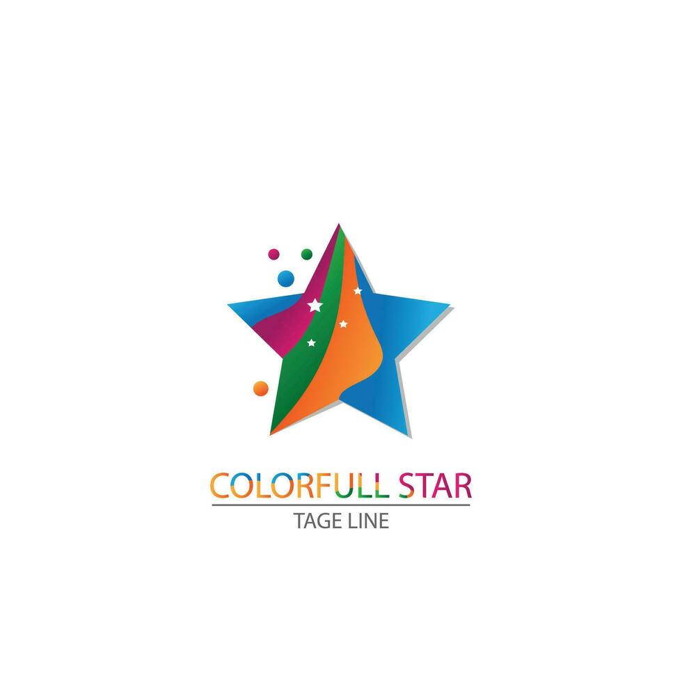colorful star vector icon logo