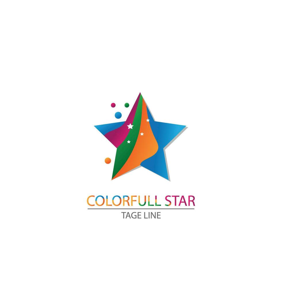 colorful star vector icon logo