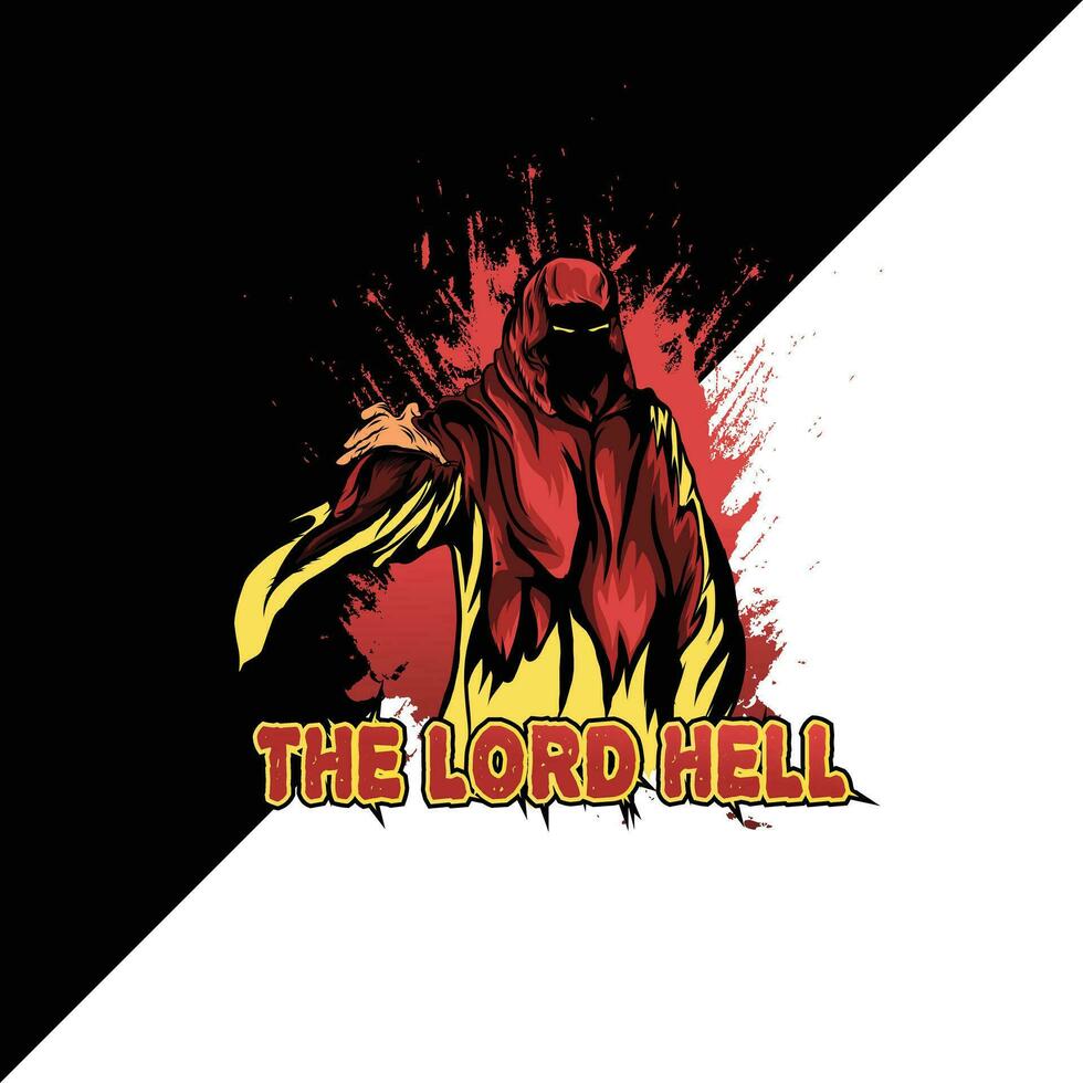 muerte metal ángel horror ilustración para camiseta y póster diseño vector