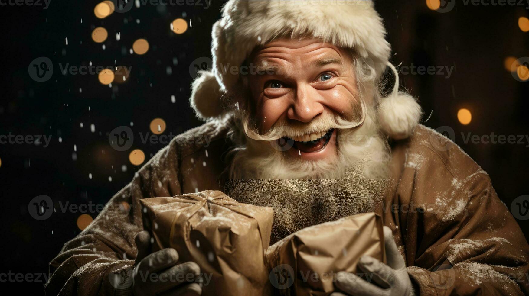 Merry kind Christmas winter New Year festive smiling Santa Claus photo