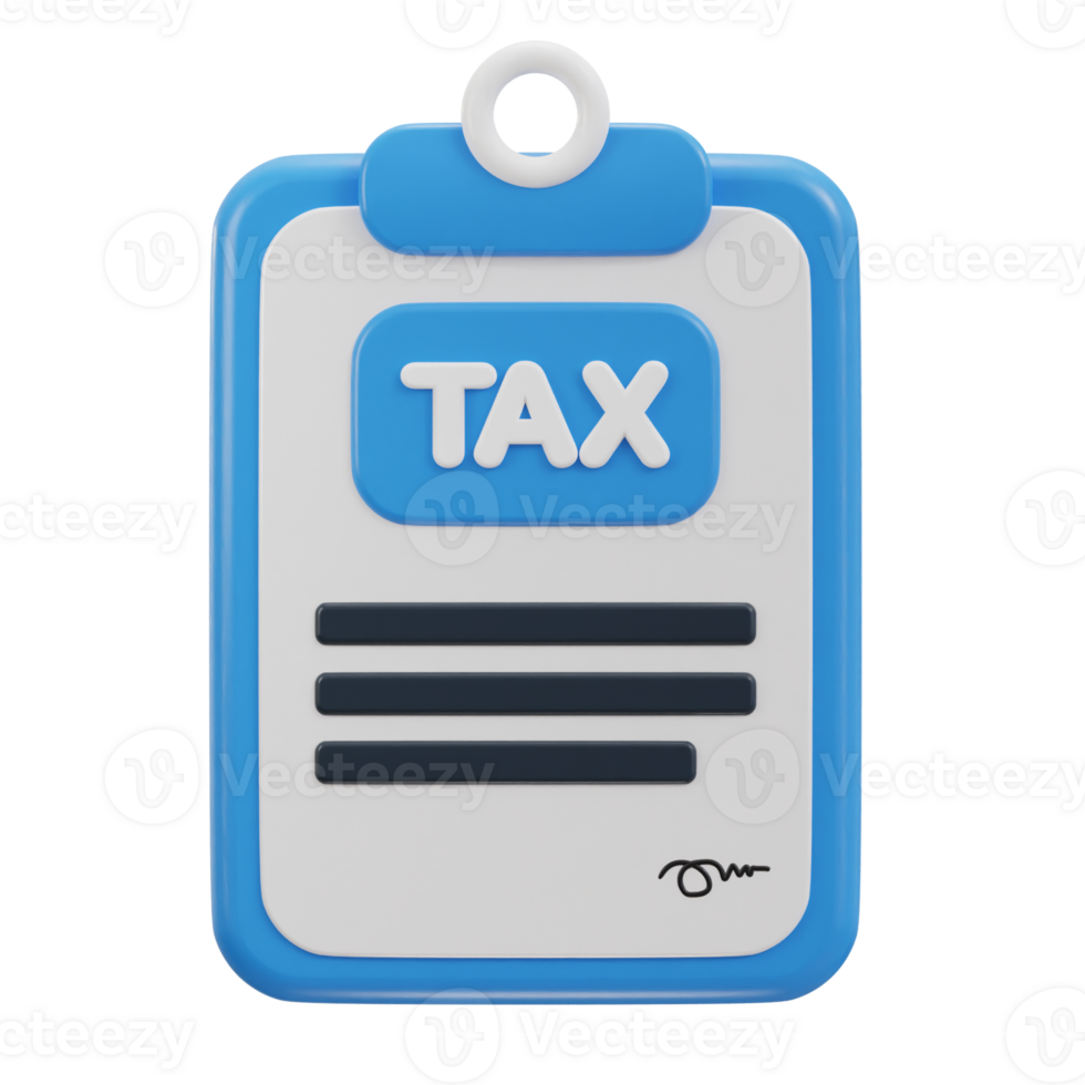 Clipboard with tax return icon png