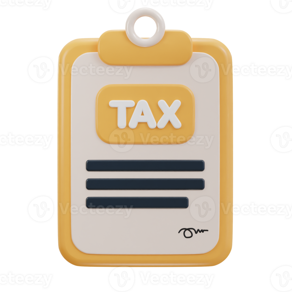 Clipboard with tax return icon png