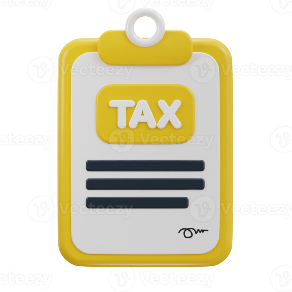 Clipboard with tax return icon png