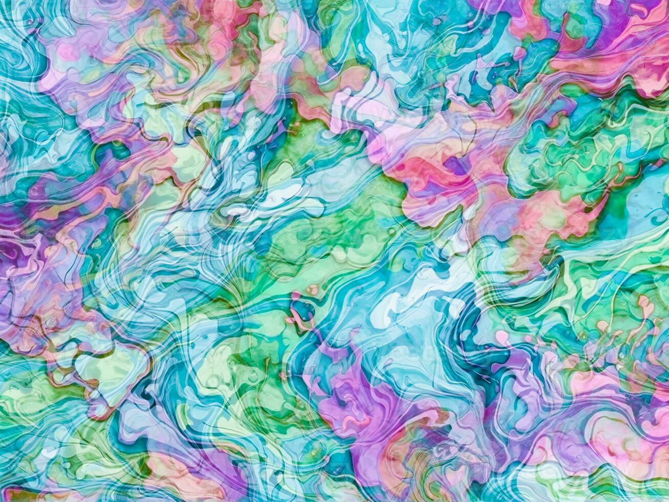 Marbled blue and pink abstract background. Liquid marble gradient mixing Swirled ink pattern texture watercolor acid wash texture bright colorful photo