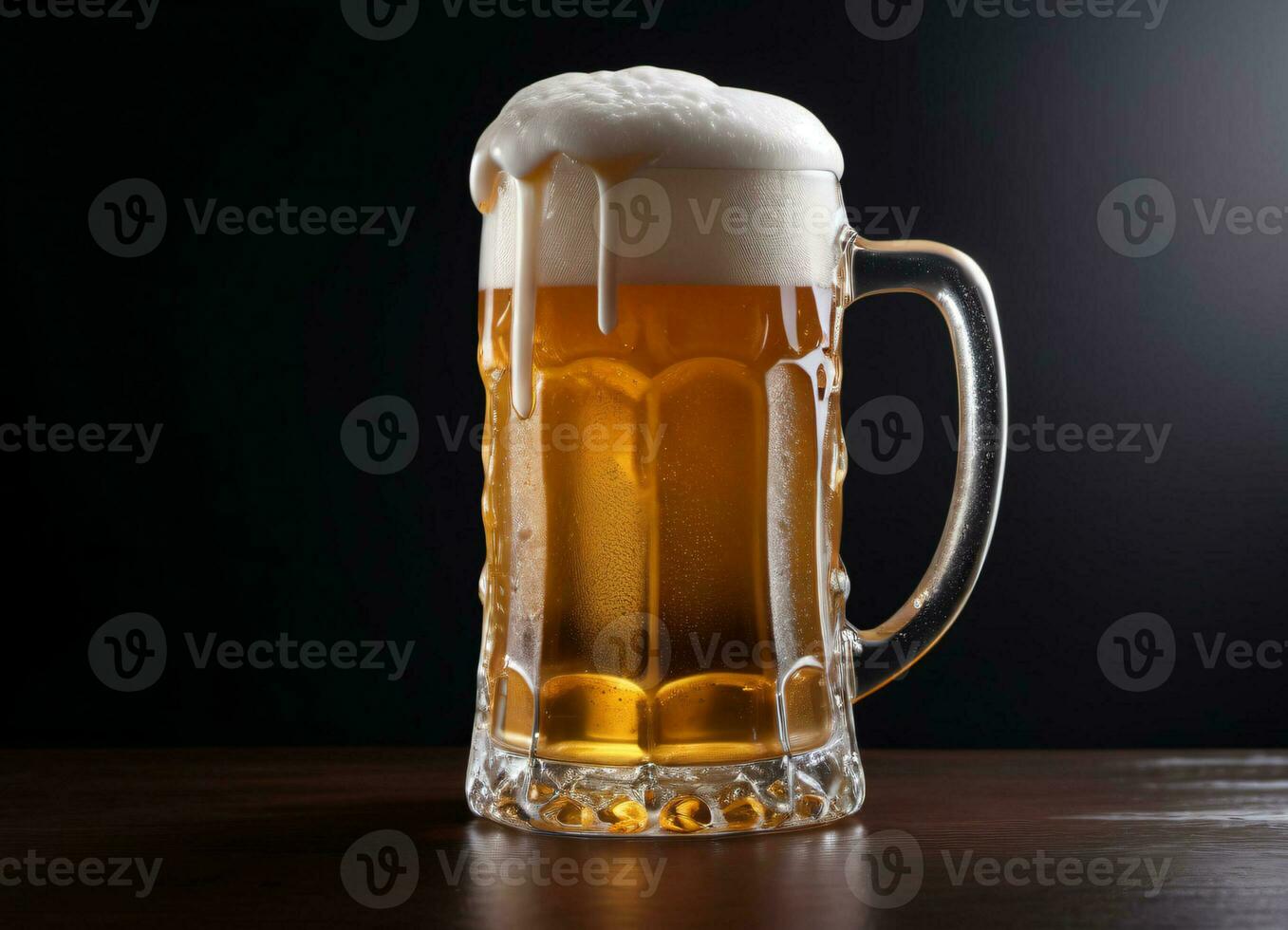 Photo of the mug with beer AI Generative