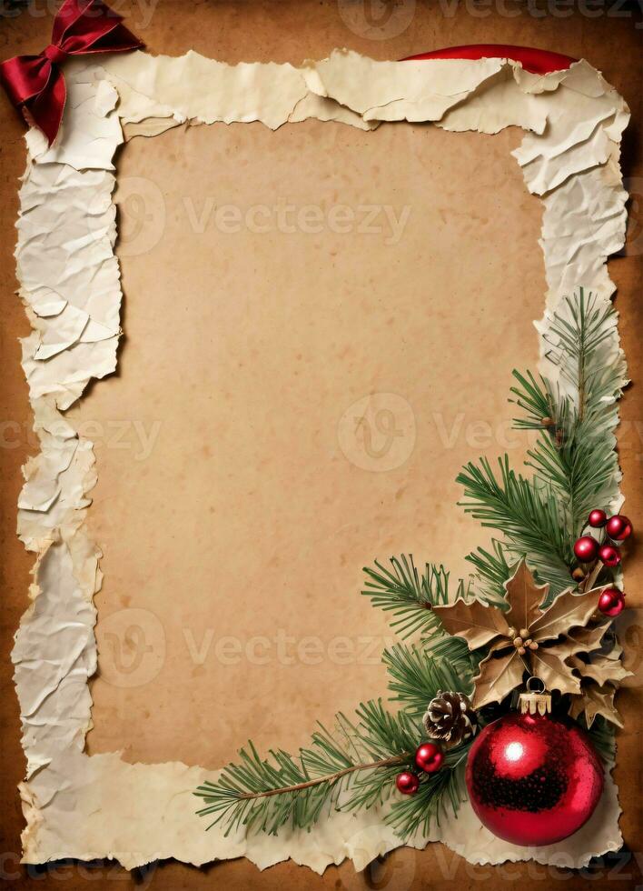 Christmas Vintage Paper Background photo