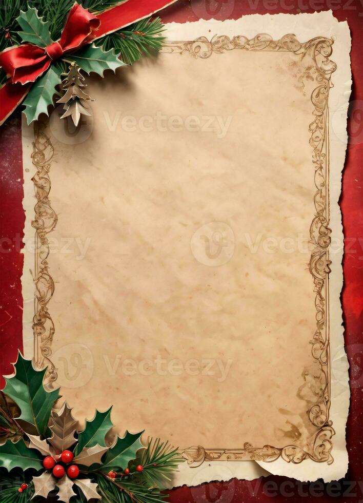 Christmas Vintage Paper Background photo